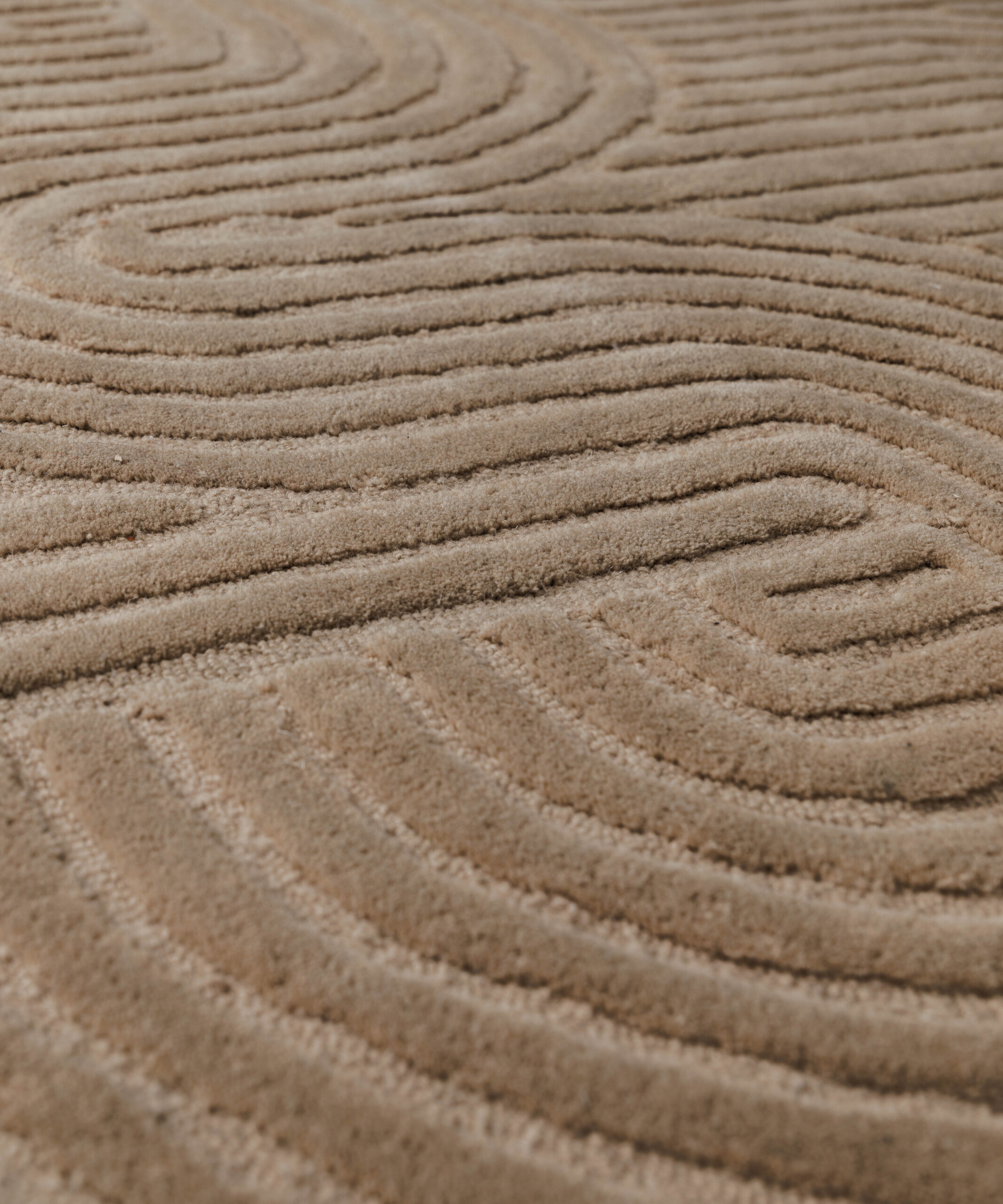 Tappeto design organico - Balans beige - close up Tappeto design organico - Balans beige - close up