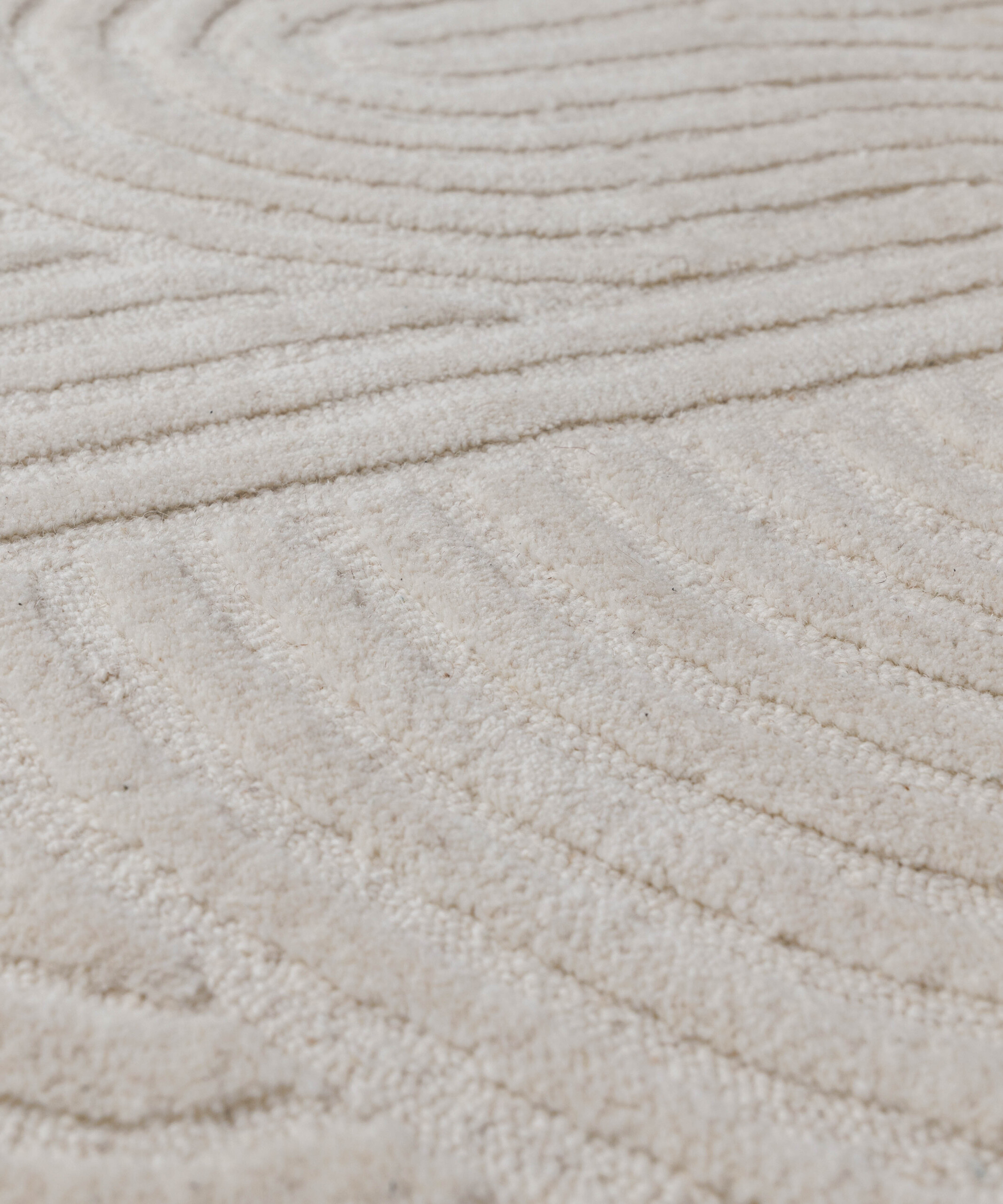 Tappeto design organico - Balans avorio - close up Tappeto design organico - Balans avorio - close up