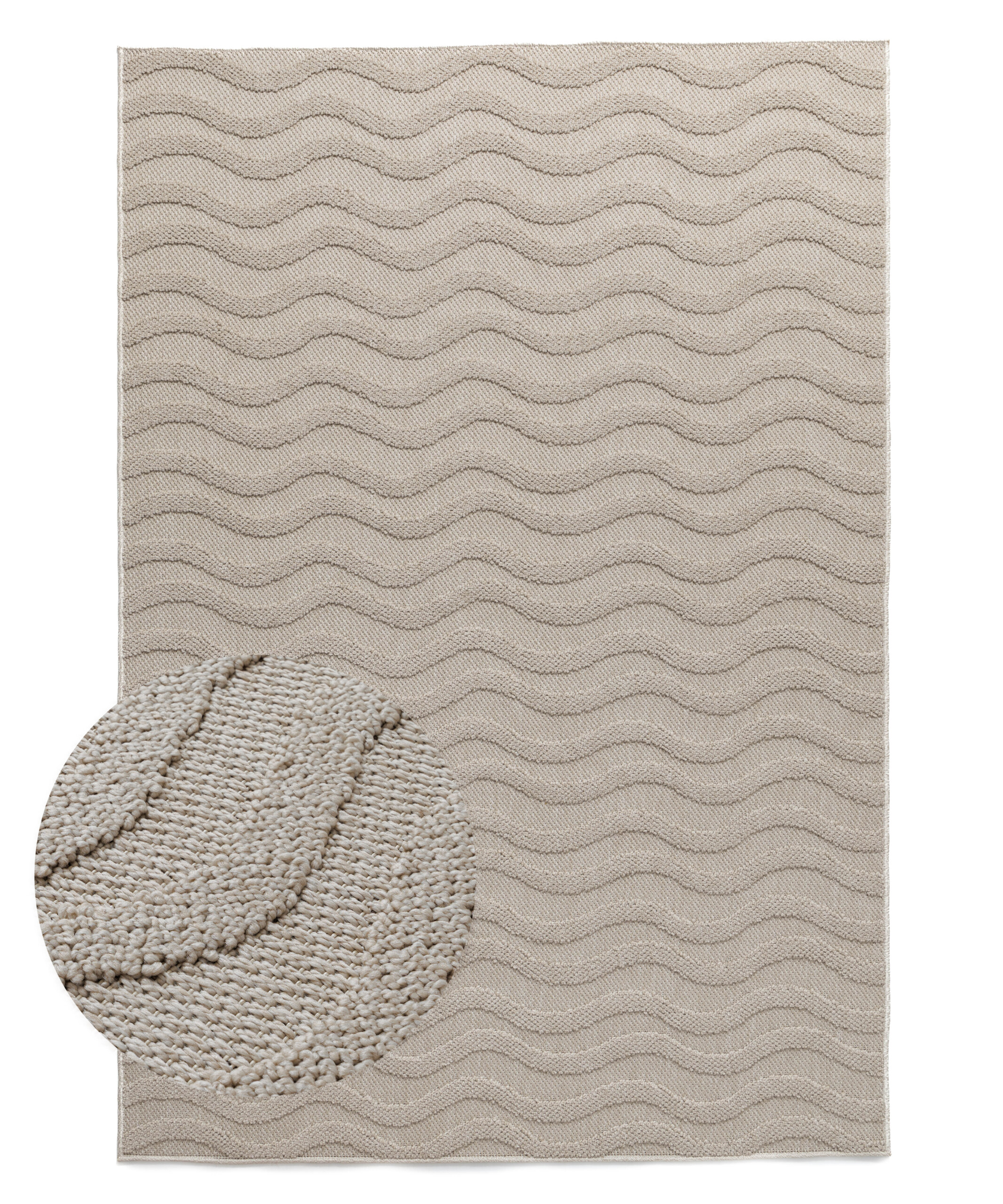 Tappeto da esterno - Dunor Ripple beige - overzicht Tappeto da esterno - Dunor Ripple beige - overzicht