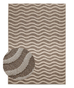 Tappeto da esterno - Dunor Ripple marrone/beige - overzicht
