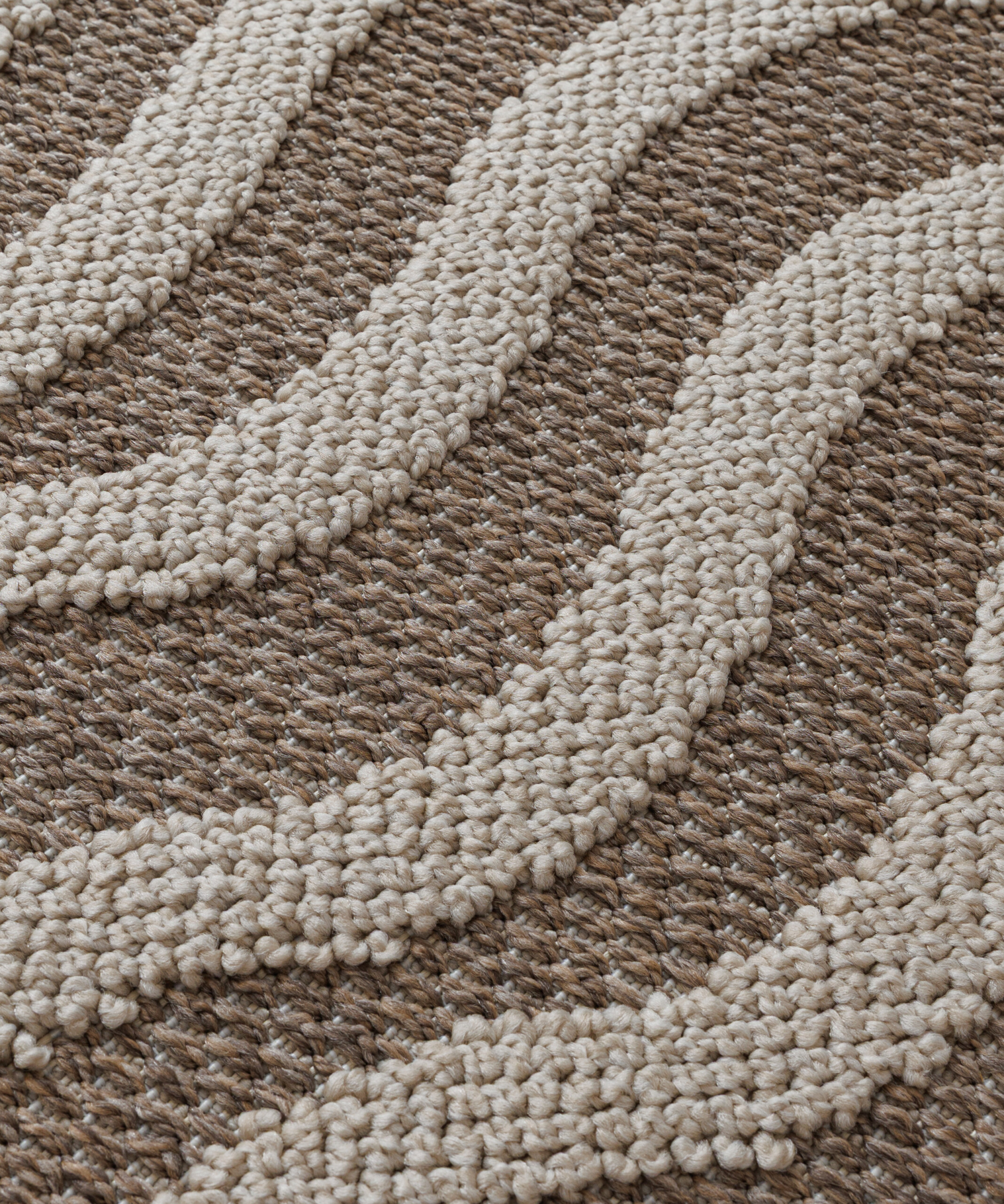 Tappeto da esterno - Dunor Ripple marrone/beige - close up Tappeto da esterno - Dunor Ripple marrone/beige - close up