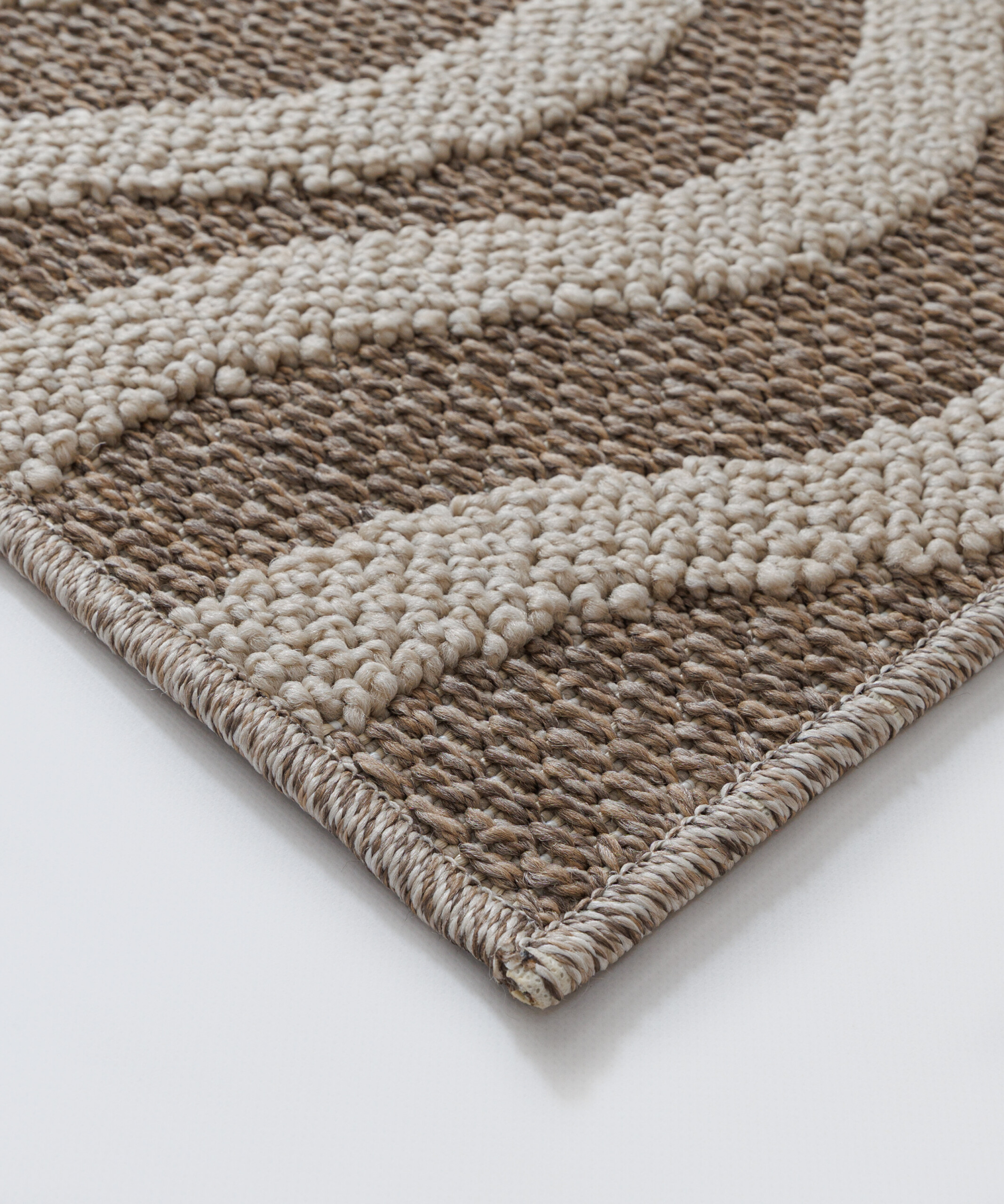 Tappeto da esterno - Dunor Ripple marrone/beige - close up Tappeto da esterno - Dunor Ripple marrone/beige - close up
