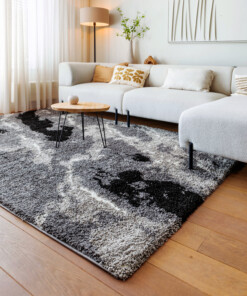 Tappeto a pelo lungo Marble Artisan - Grigio - sfeer