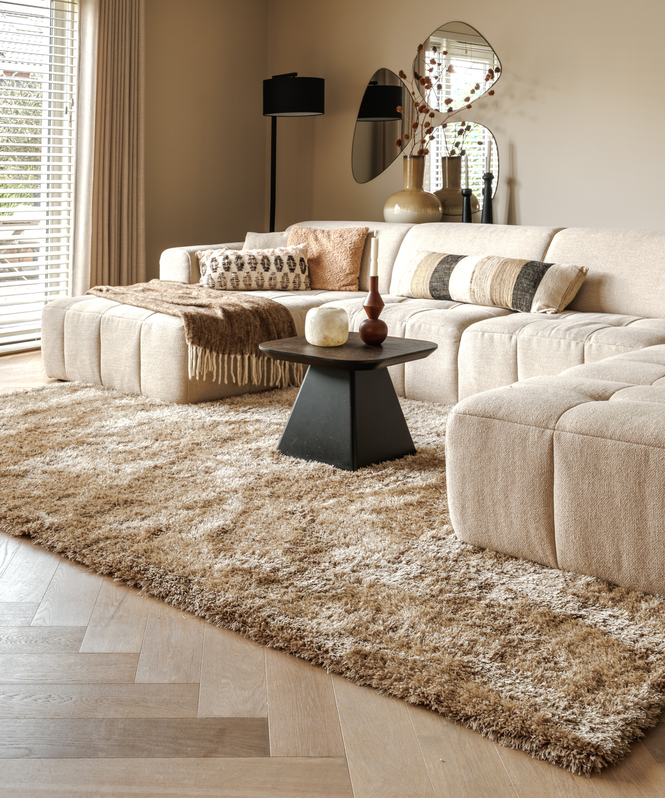 Tappeto Shaggy - Meadow Beige - sfeer Tappeto Shaggy - Meadow Beige - sfeer