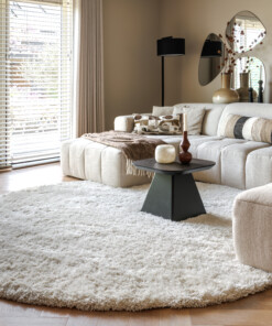 Tappeto rotondo Shaggy - Meadow Crema - sfeer