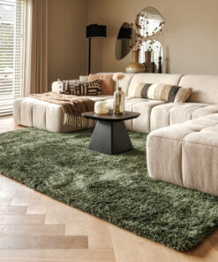 Tappeto Shaggy - Meadow Verde oliva - sfeer