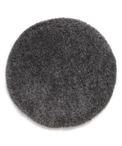 Tappeto rotondo a pelo lungo Shaggy Grand - Grigio scuro - overzicht