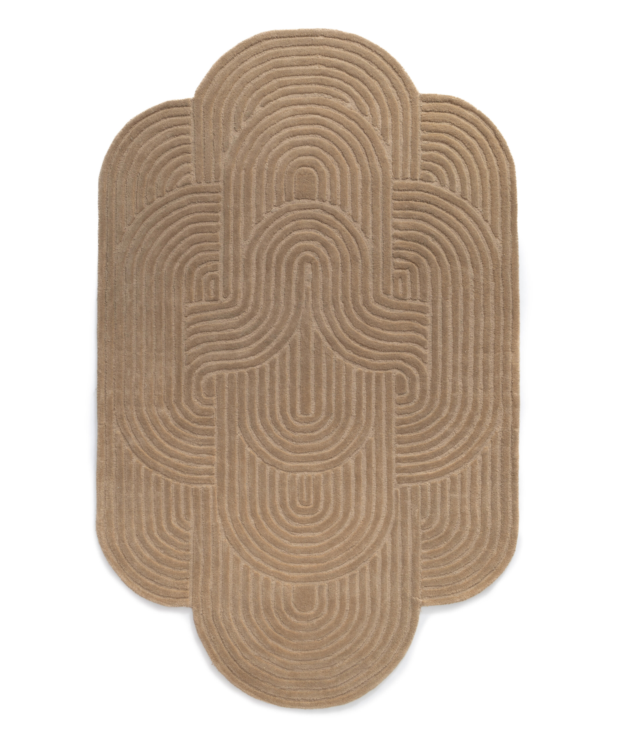 Tappeto design organico - Balans beige - overzicht Tappeto design organico - Balans beige - overzicht