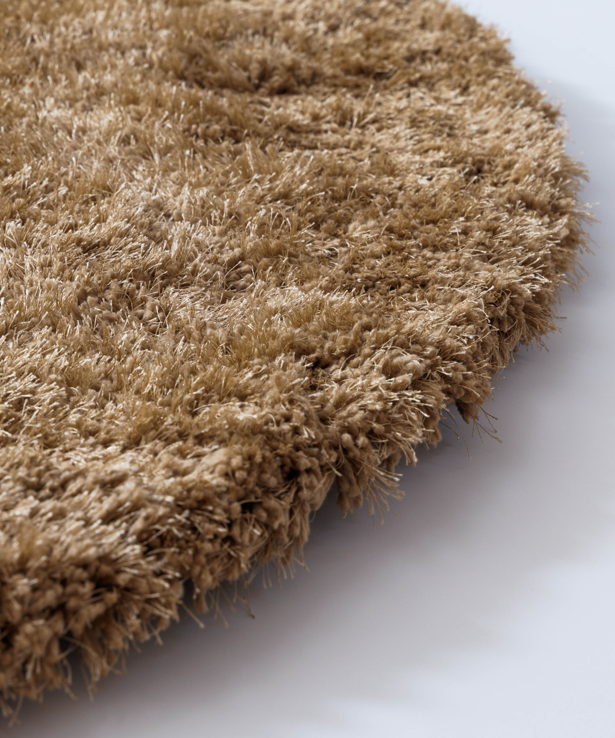 Tappeto rotondo Shaggy - Meadow Beige - close up Tappeto rotondo Shaggy - Meadow Beige - close up