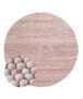 Tappeto rotondo lana - Fjell crema/rosa - overzicht, thumbnail