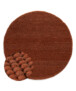 Tappeto rotondo lana - Fjell terracotta - overzicht, thumbnail