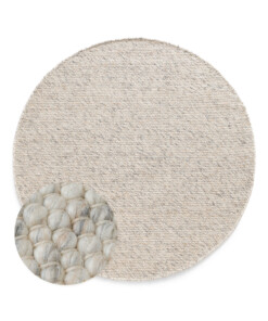 Tappeto rotondo in lana - Silvull beige - overzicht