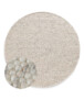 Tappeto rotondo in lana - Silvull beige - overzicht, thumbnail