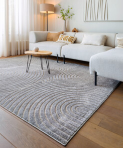 Tappeto stile scandinavo - Contour Curve Grigio - sfeer