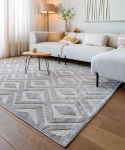 Tappeto stile scandinavo - Contour Diamond Grigio - sfeer