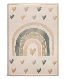 Tappeto gioco bambini - Pluffy Heart crema/multi - overzicht, thumbnail