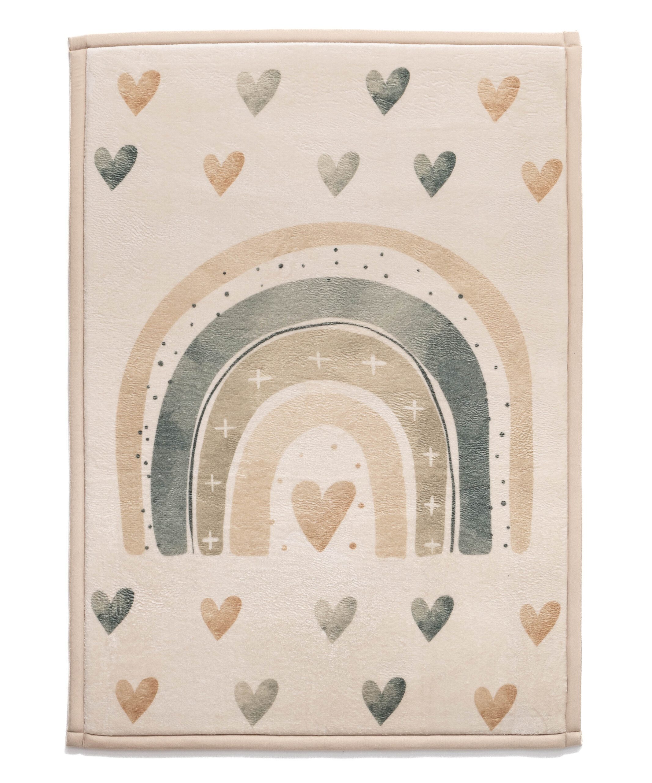 Tappeto gioco bambini - Pluffy Heart crema/multi - overzicht Tappeto gioco bambini - Pluffy Heart crema/multi - overzicht