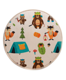 Tappeto rotondo bambini - Pluffy Forest animals multi - overzicht, thumbnail