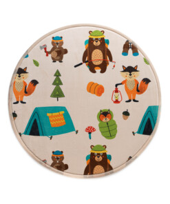 Tappeto rotondo bambini - Pluffy Forest animals multi - overzicht, thumbnail