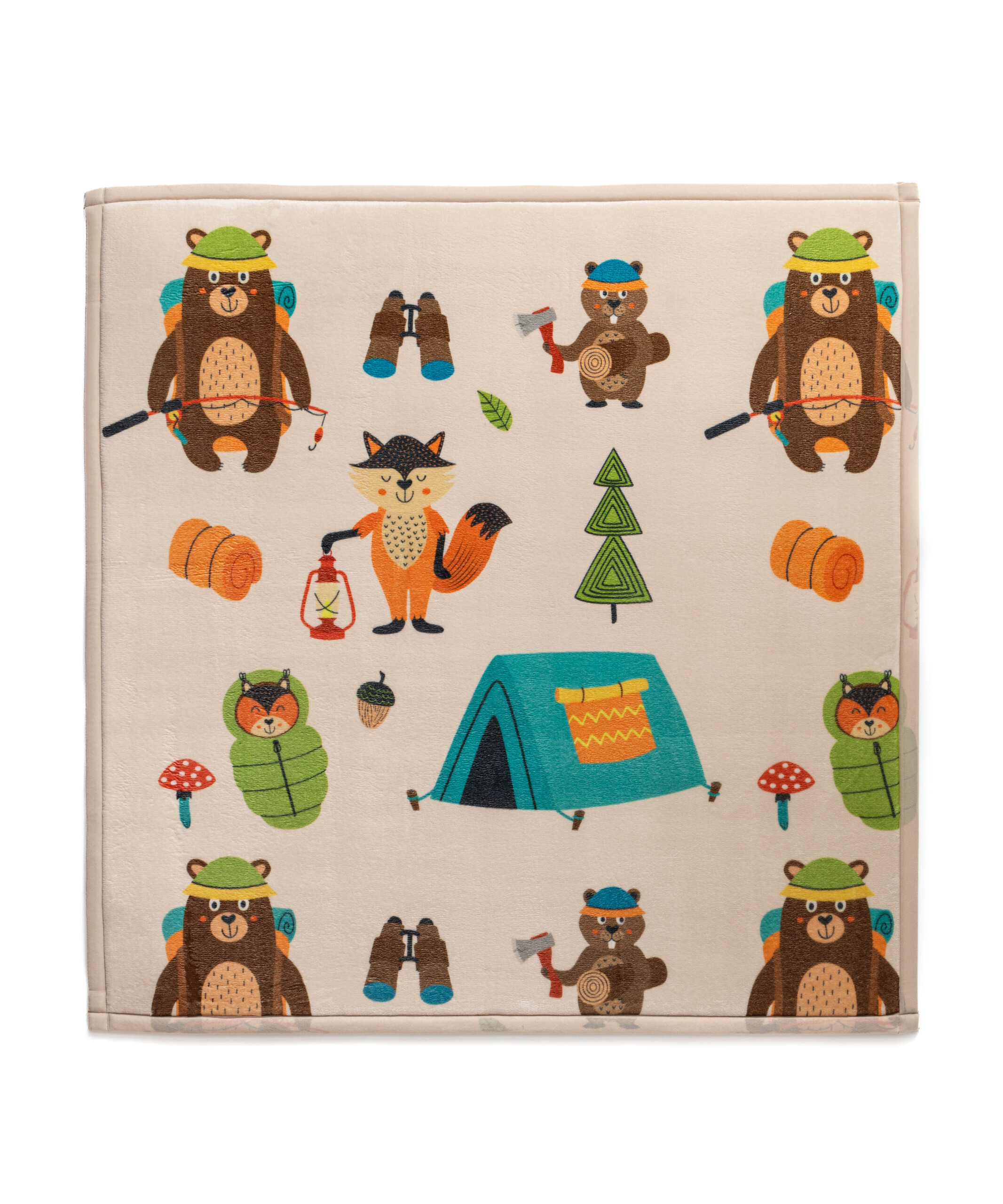 Tappeto gioco bambini quadrato - Pluffy Forest animals multi - overzicht Tappeto gioco bambini quadrato - Pluffy Forest animals multi - overzicht