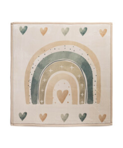 Tappeto gioco bambini quadrato - Pluffy Heart crema/multi - overzicht, thumbnail