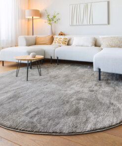 Tappeto rotondo in velluto - Flair Grigio - sfeer, thumbnail