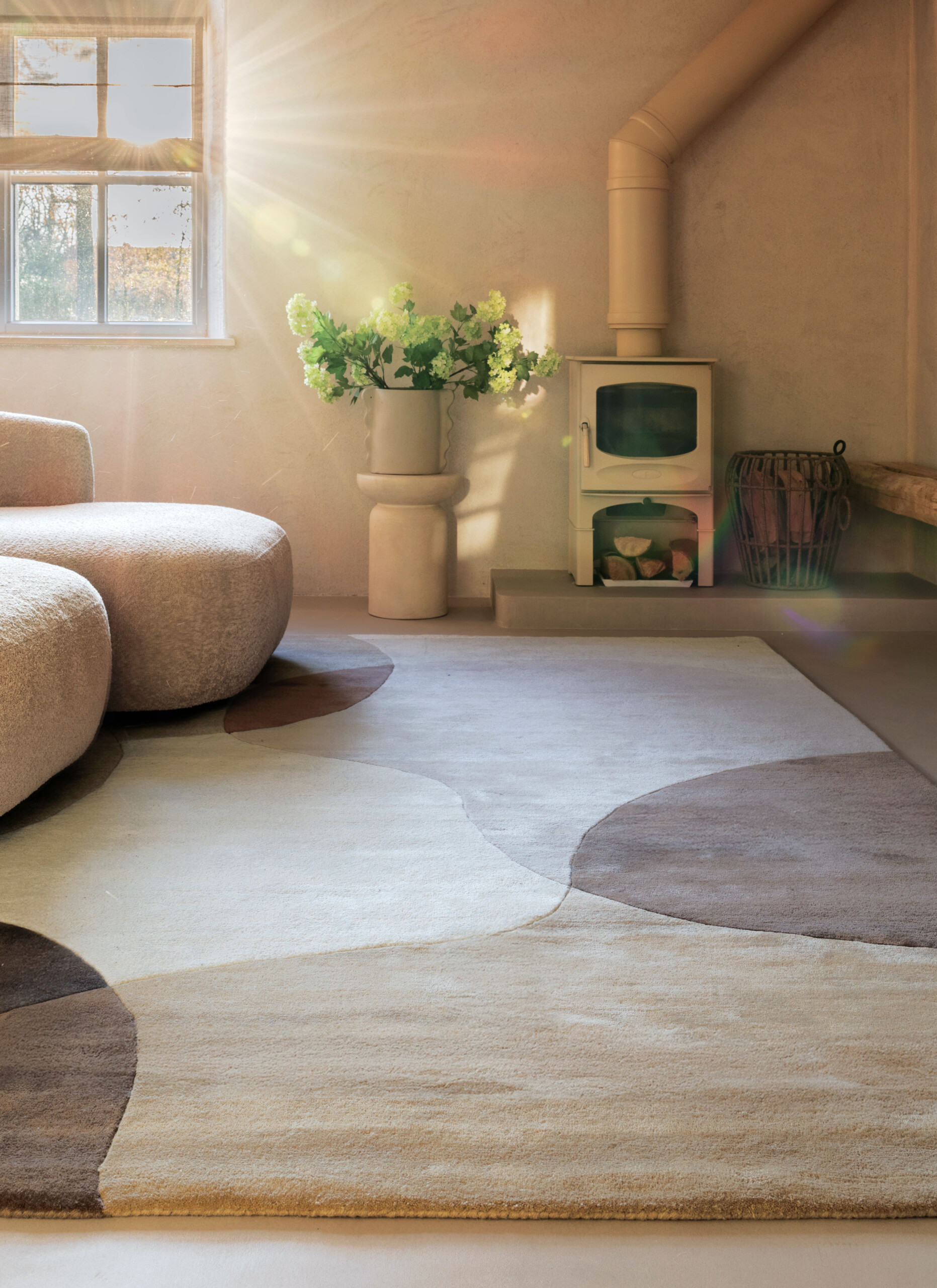 Tappeto in lana - Dune beige - sfeer Tappeto in lana - Dune beige - sfeer