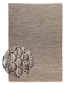 Tappeto in lana - Huldra beige - overzicht