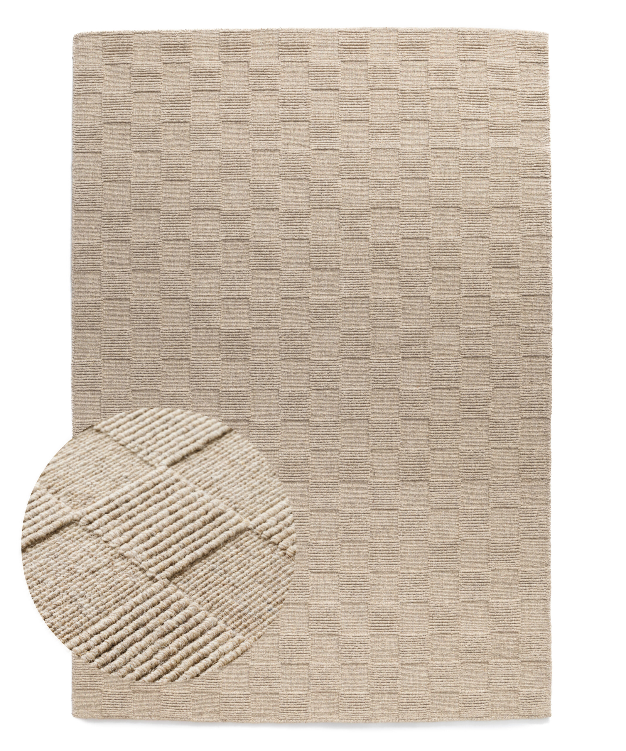 Tappeto in lana - Tavle beige - overzicht Tappeto in lana - Tavle beige - overzicht
