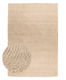 Tappeto in lana - Tvist beige chiaro - overzicht, thumbnail