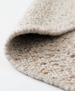 Tappeto rotondo in lana - Bergull avorio/beige - close up, thumbnail Tappeto rotondo in lana - Bergull avorio/beige - close up, thumbnail