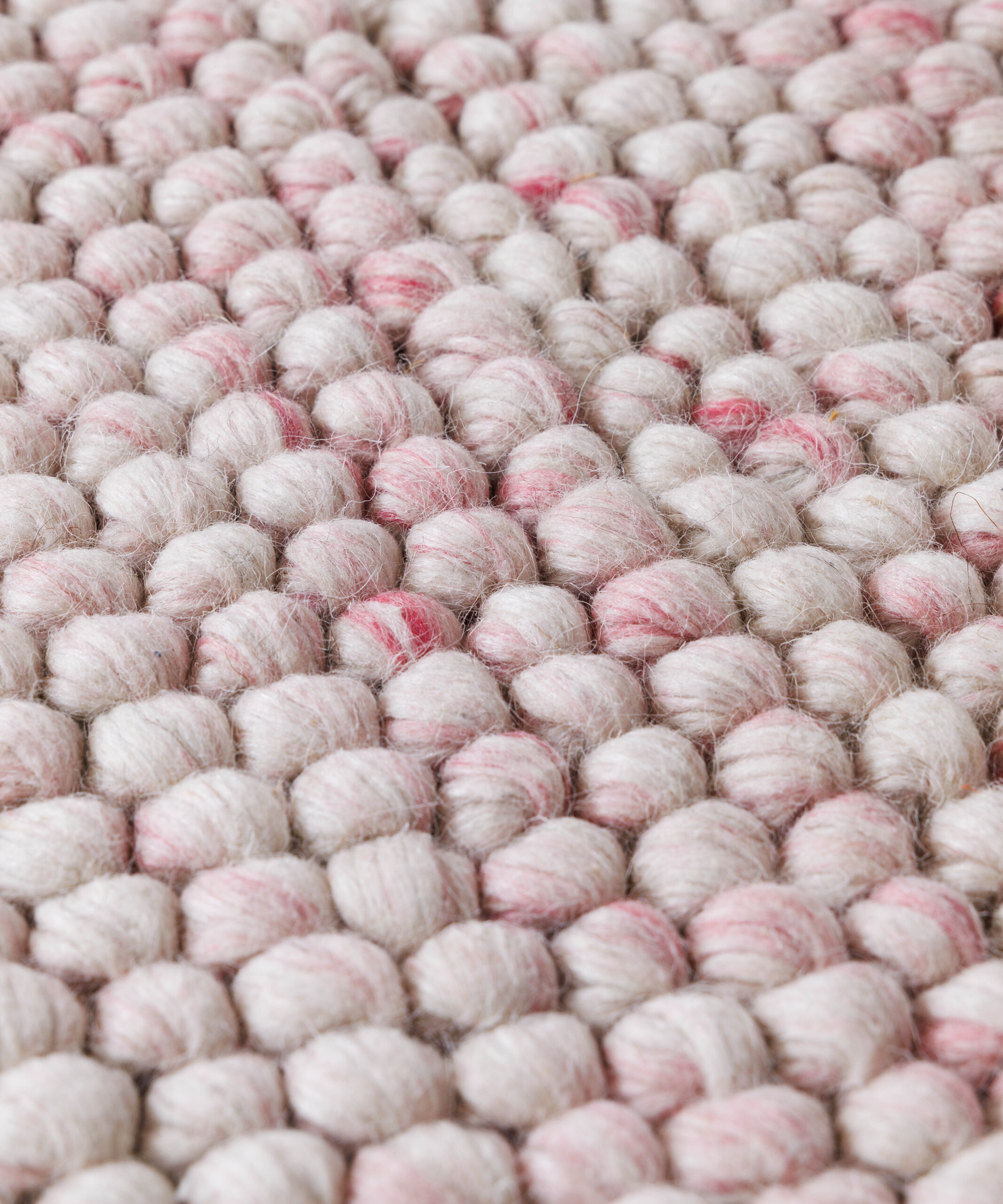 Tappeto rotondo lana - Fjell crema/rosa - close up Tappeto rotondo lana - Fjell crema/rosa - close up