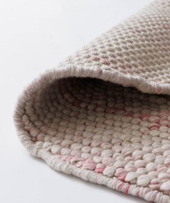 Tappeto rotondo lana - Fjell crema/rosa - close up, thumbnail Tappeto rotondo lana - Fjell crema/rosa - close up, thumbnail