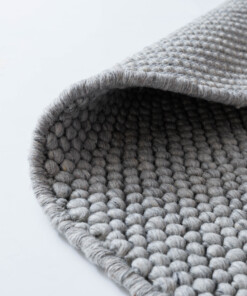 Tappeto rotondo lana - Fjell grigio chiaro - close up, thumbnail Tappeto rotondo lana - Fjell grigio chiaro - close up, thumbnail