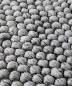 Tappeto rotondo lana - Fjell grigio chiaro - close up, thumbnail Tappeto rotondo lana - Fjell grigio chiaro - close up, thumbnail