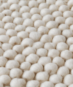 Tappeto rotondo lana - Fjell bianco - close up, thumbnail Tappeto rotondo lana - Fjell bianco - close up, thumbnail