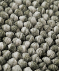 Tappeto rotondo lana - Fjell verde oliva - close up, thumbnail Tappeto rotondo lana - Fjell verde oliva - close up, thumbnail