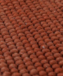 Tappeto rotondo lana - Fjell terracotta - close up, thumbnail Tappeto rotondo lana - Fjell terracotta - close up, thumbnail