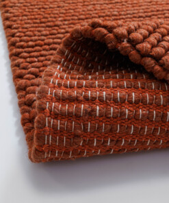 Tappeto lana - Fjell terracotta - close up, thumbnail Tappeto lana - Fjell terracotta - close up, thumbnail