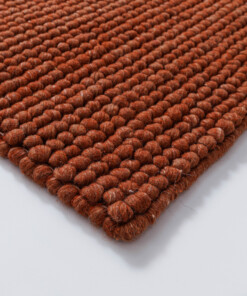 Tappeto lana - Fjell terracotta - close up, thumbnail Tappeto lana - Fjell terracotta - close up, thumbnail