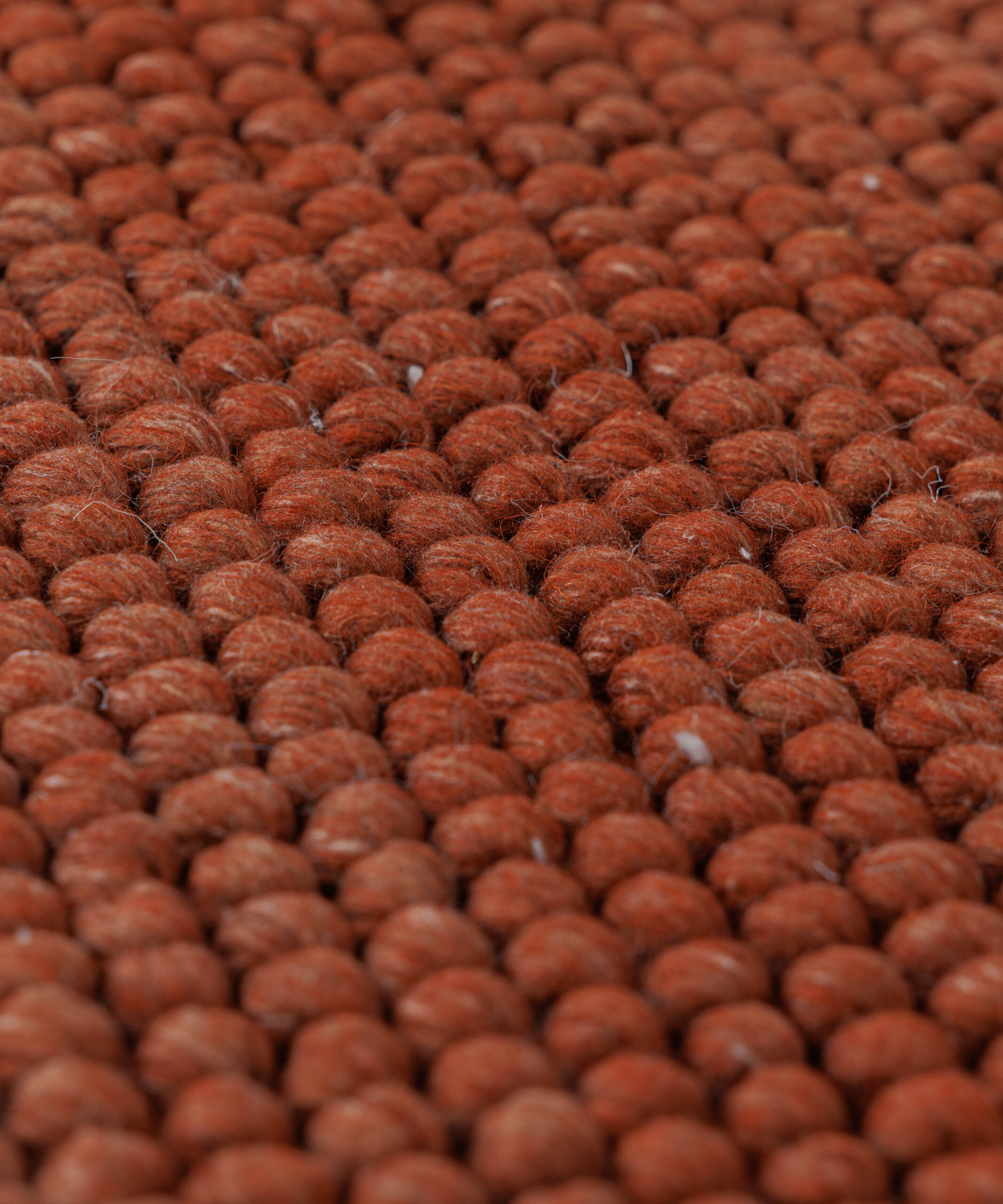 Tappeto rotondo lana - Fjell terracotta - close up Tappeto rotondo lana - Fjell terracotta - close up