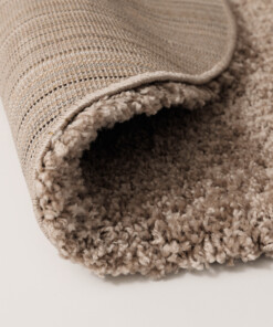 Tappeto rotondo a pelo lungo Shaggy Grand - Beige - close up