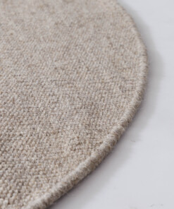 Tappeto rotondo in lana - Grund grigio - close up, thumbnail