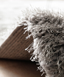 Tappeti ovali a pelo lungo - Posh Velours Grigio - close up, thumbnail