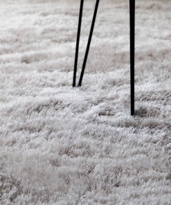 Tappeto quadrato a pelo lungo - Posh Velours Grigio chiaro - close up, thumbnail