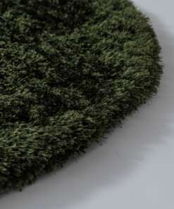 Tappeto rotondo Shaggy - Meadow Verde Oliva - close up, thumbnail Tappeto rotondo Shaggy - Meadow Verde Oliva - close up, thumbnail