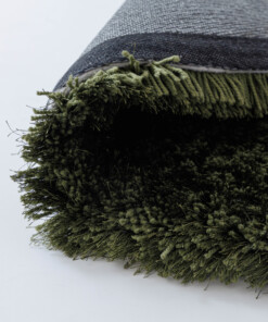 Tappeto rotondo Shaggy - Meadow Verde Oliva - close up, thumbnail Tappeto rotondo Shaggy - Meadow Verde Oliva - close up, thumbnail
