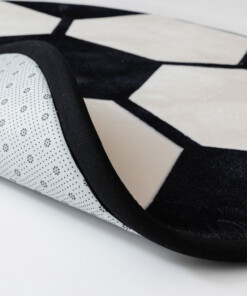Tappeto rotondo bambini - Pluffy Soccer multi - close up, thumbnail Tappeto rotondo bambini - Pluffy Soccer multi - close up, thumbnail