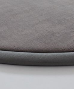 Tappeto rotondo bambini - Pluffy grigio scuro - close up, thumbnail Tappeto rotondo bambini - Pluffy grigio scuro - close up, thumbnail