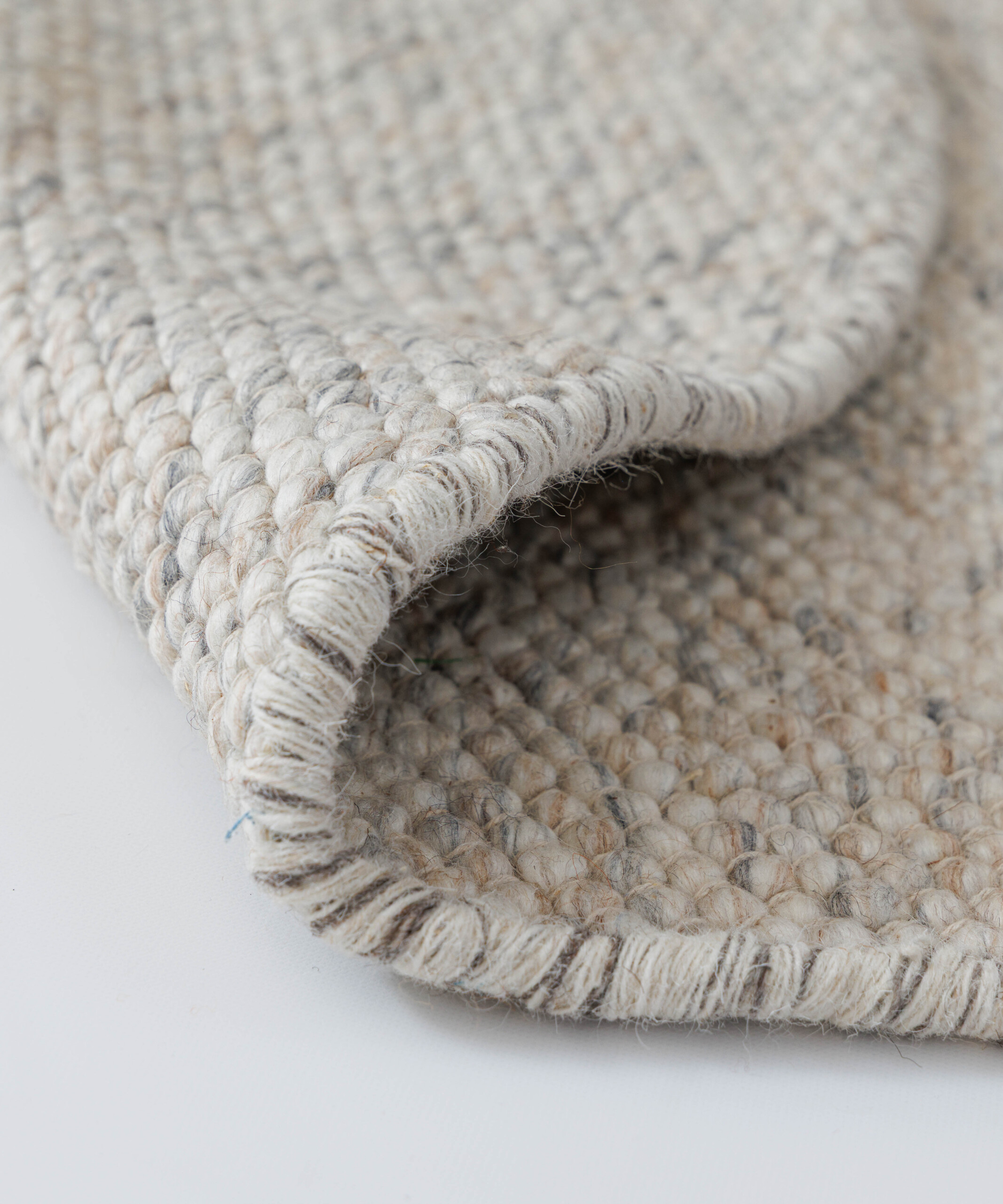 Tappeto rotondo in lana - Silvull beige - close up Tappeto rotondo in lana - Silvull beige - close up